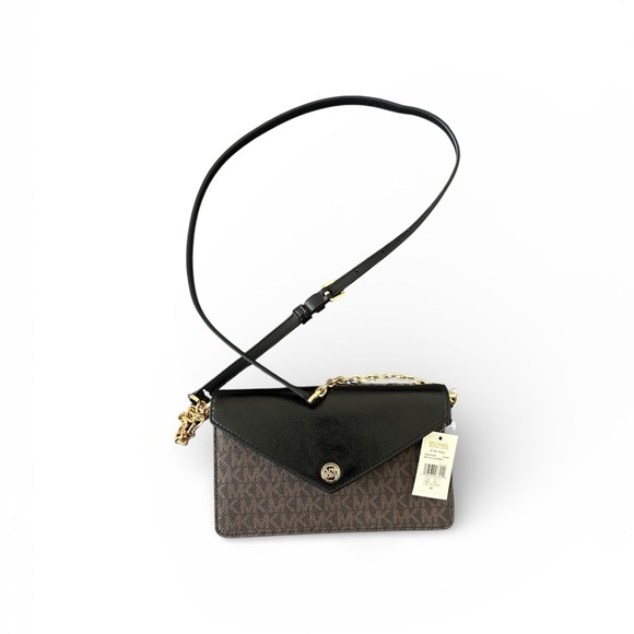 Michael Kors Handbags - Michael Kors Chic Black and Brown Crossbody Bag NWT